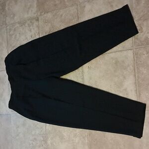 Jaeger Black Luxury Wool Pants w/ Ankle Slit and Size Zip Professional Business